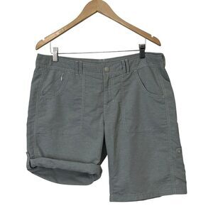 The North Face Womens Size 12 Horizon Roll-Up Cuffed Hiking Shorts Gray Outdoors